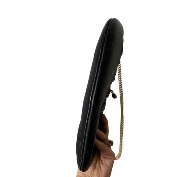 Vintage Andre chain link pleated  leather handbag - Picture 2 of 6